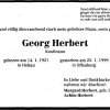 Herbert Georg 1921-1999 Todesanzeige